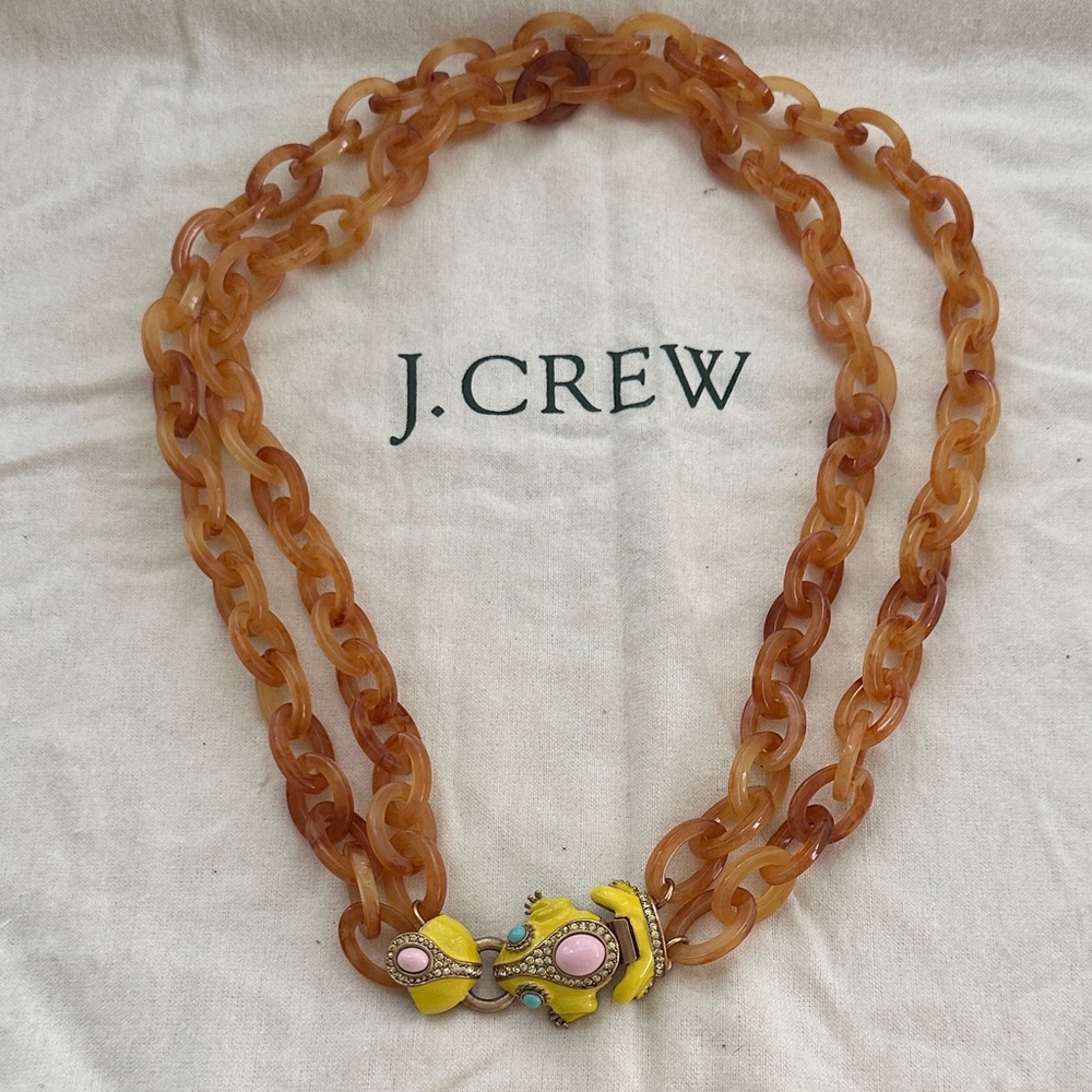 J. Crew Amber and Yellow Statement Necklace